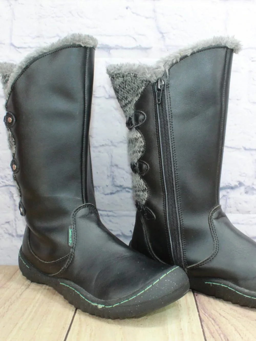 Jambu KD Azami Unisex Kids Black Leather Outdoor Fashion Snow Boot Size 5 M